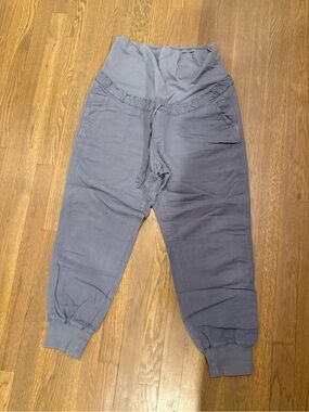GAP Slate grey/Blue Maternity Joggers with Drawstring Waist size medium